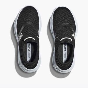 Hoka Ora Recovery Shoe 2 Black and White Slip-On Shoes